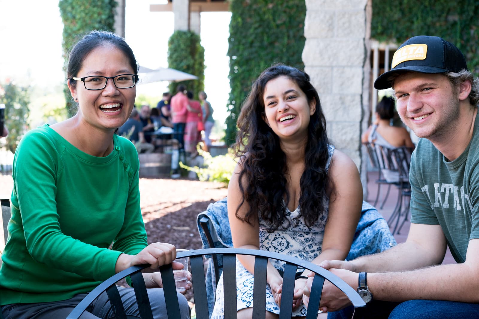 Members gathered at an outdoor social event
