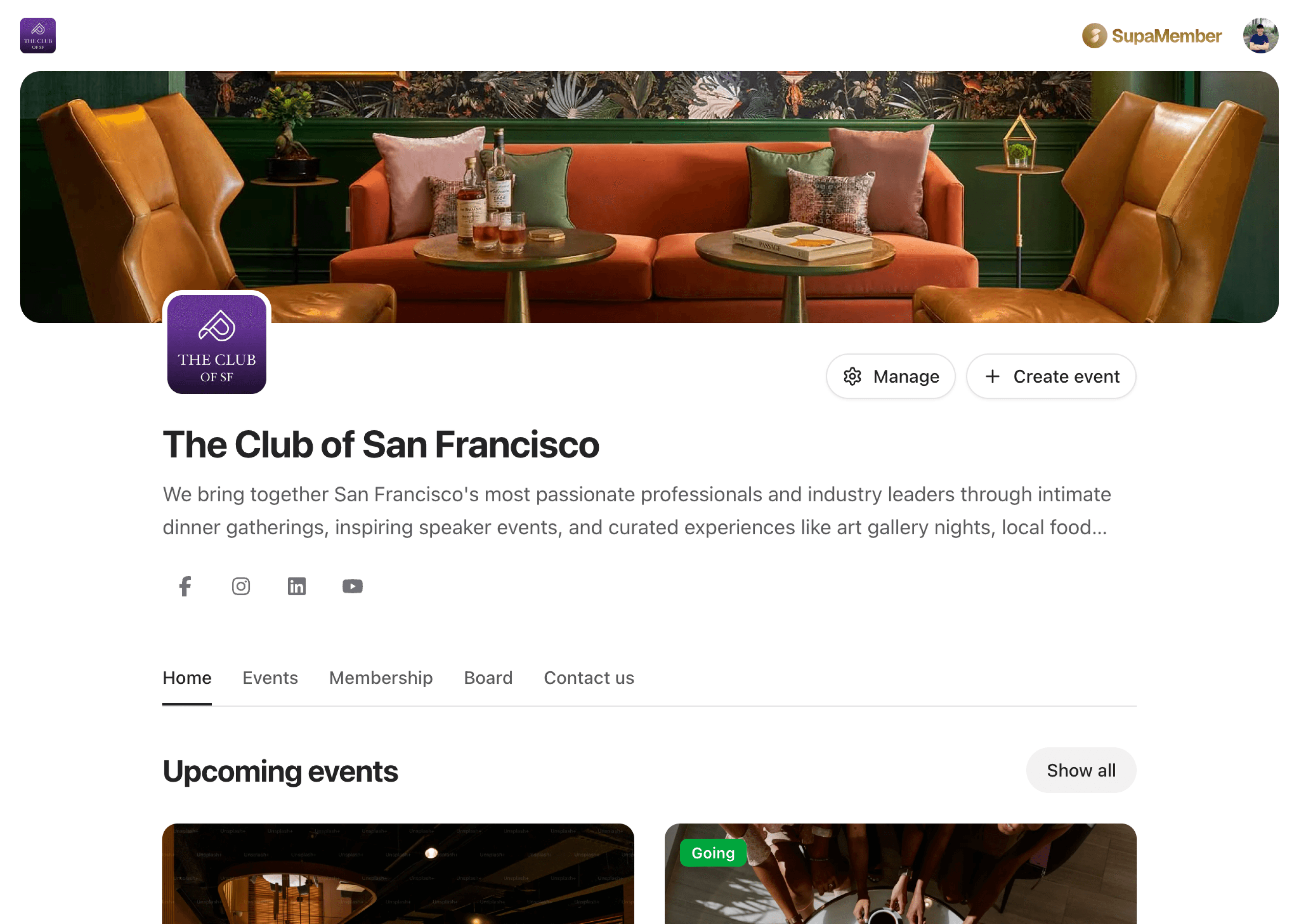 SupaClub Platform Dashboard